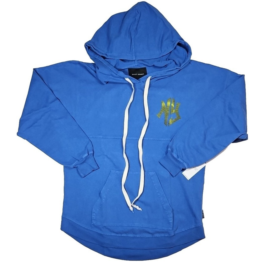 Spirit Jersey Men's Blue Graphic Pullover Hoodie Size‎ Small NWOT